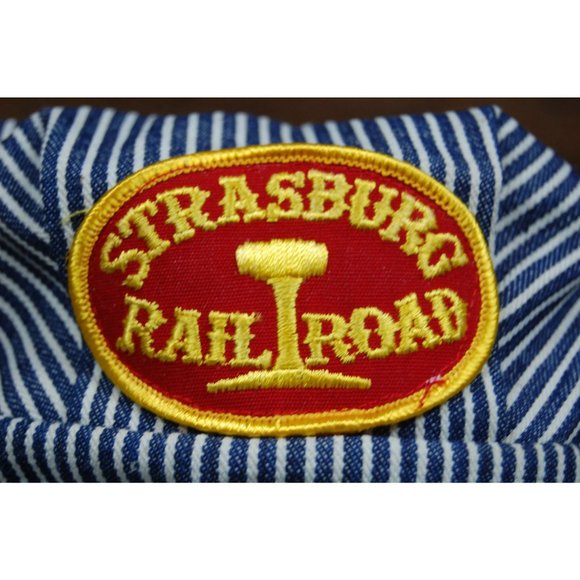 Vintage Strasburg Railroad Railway Hat Utility Cap Fitted 7 1/2 Made in USA - Picture 2 of 9